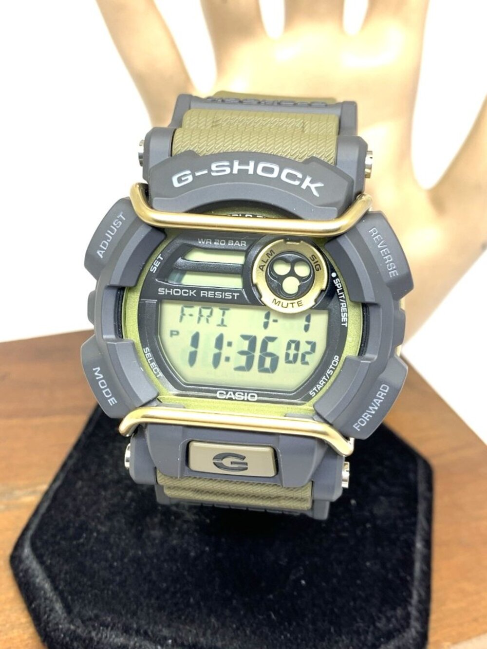 Casio Men's Watch GD400 G-Shock Military Sport Green Black Resin Strap 3434